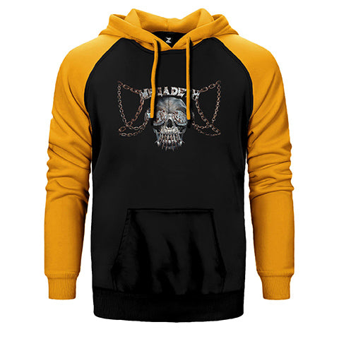 Megadeth Prisoner Skull Çift Renk Reglan Kol Sweatshirt / Hoodie