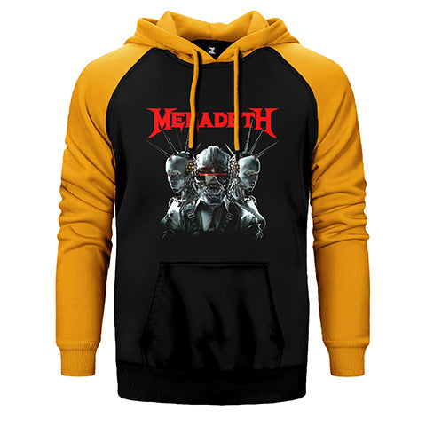Megadeth Robot Çift Renk Reglan Kol Sweatshirt / Hoodie