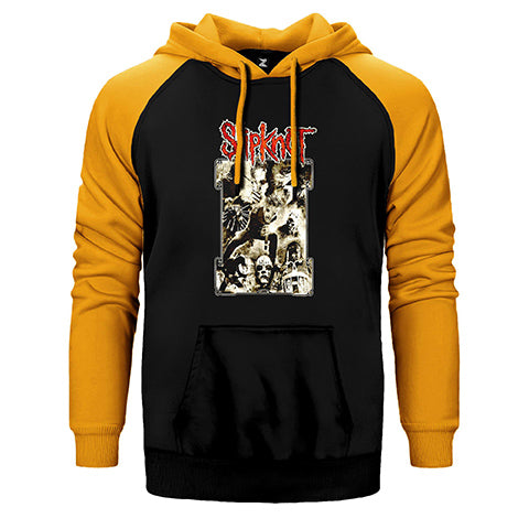 Slipknot Çift Renk Reglan Kol Sweatshirt / Hoodie