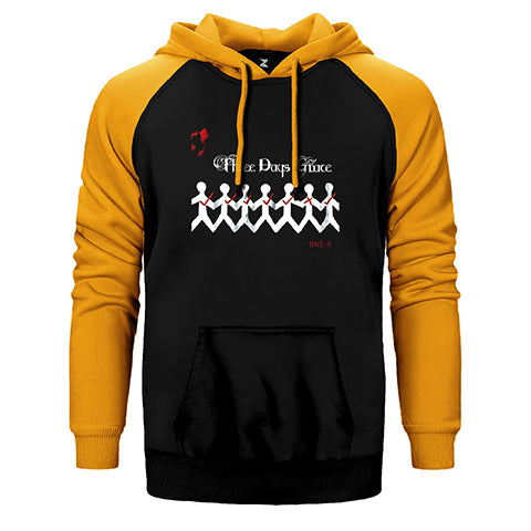 Three Days Çift Renk Reglan Kol Sweatshirt / Hoodie