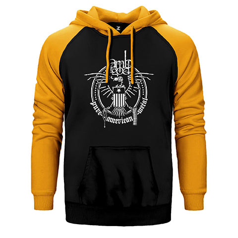 Lamb Of God American Çift Renk Reglan Kol Sweatshirt / Hoodie