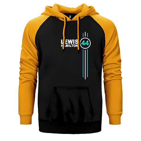 F1 Lewis Hamilton 44 Çift Renk Reglan Kol Sweatshirt / Hoodie
