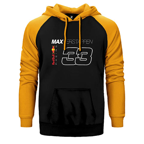 F1 33 Max Verstappen Çift Renk Reglan Kol Sweatshirt / Hoodie