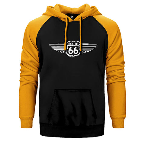 Route66 Kanat Çift Renk Reglan Kol Sweatshirt / Hoodie