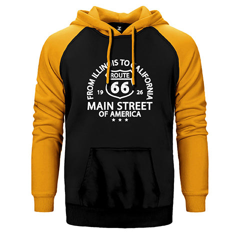 Route66 Main Çift Renk Reglan Kol Sweatshirt / Hoodie