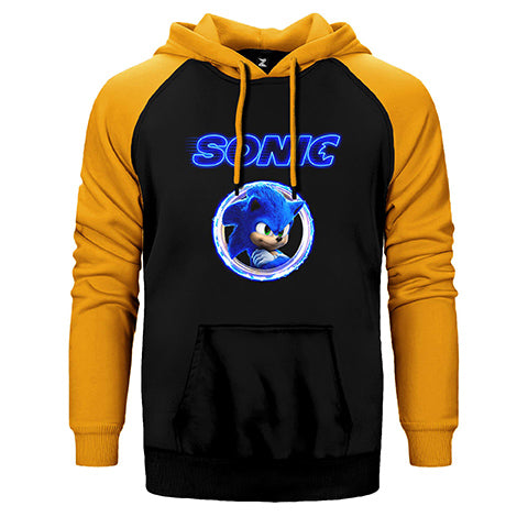 Sonic Light Circle Çift Renk Reglan Kol Sweatshirt / Hoodie