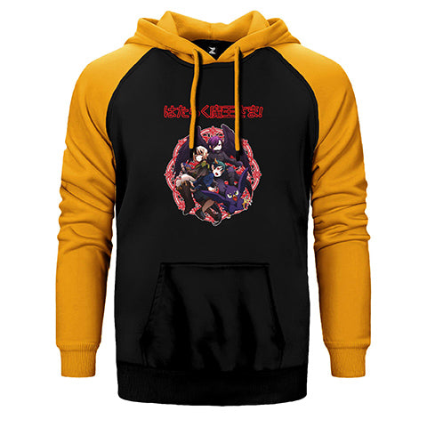 Hataraku Maou Sama Çift Renk Reglan Kol Sweatshirt / Hoodie