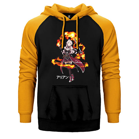 Gaikotsu Kishi Sama Ariane Glenys Maple Çift Renk Reglan Kol Sweatshirt / Hoodie