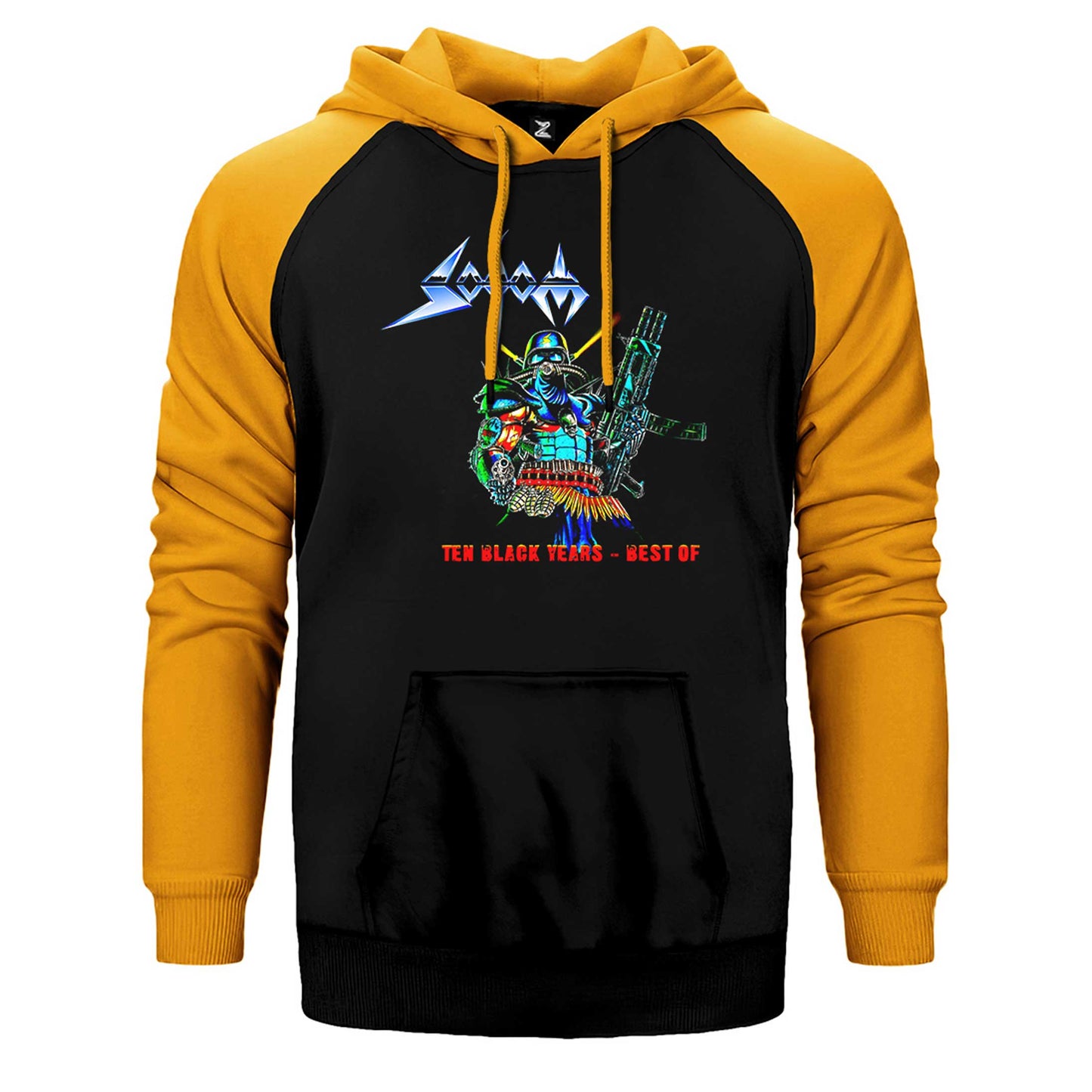 Sodom Ten Black Years Çift Renk Reglan Kol Sweatshirt / Hoodie