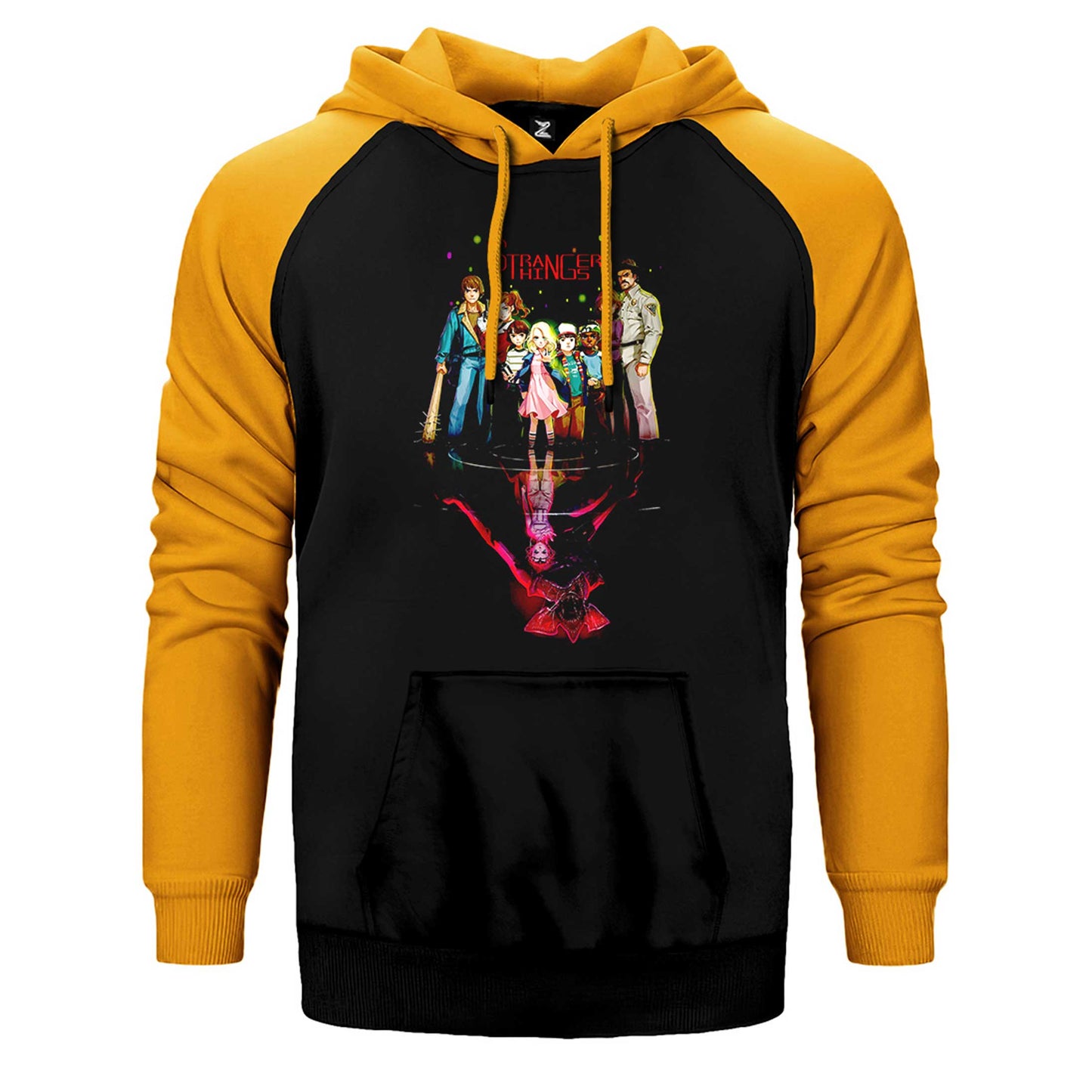 Stranger Things Team Çift Renk Reglan Kol Sweatshirt / Hoodie