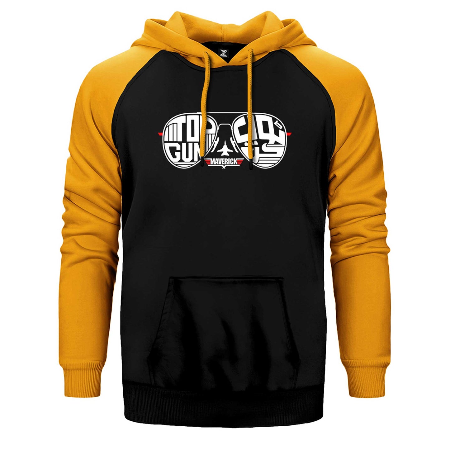 Top Gun Maverick Glasses Çift Renk Reglan Kol Sweatshirt / Hoodie