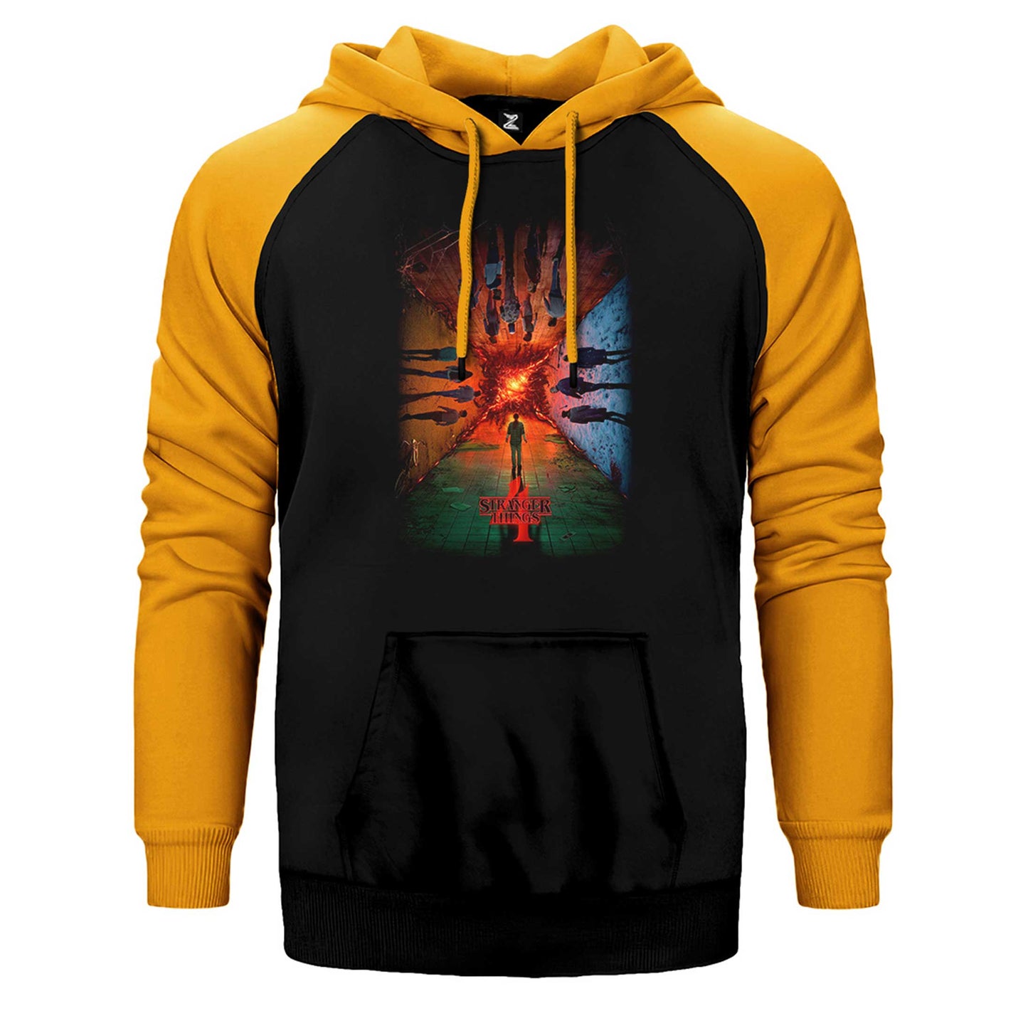 Stranger Things 4 Çift Renk Reglan Kol Sweatshirt / Hoodie