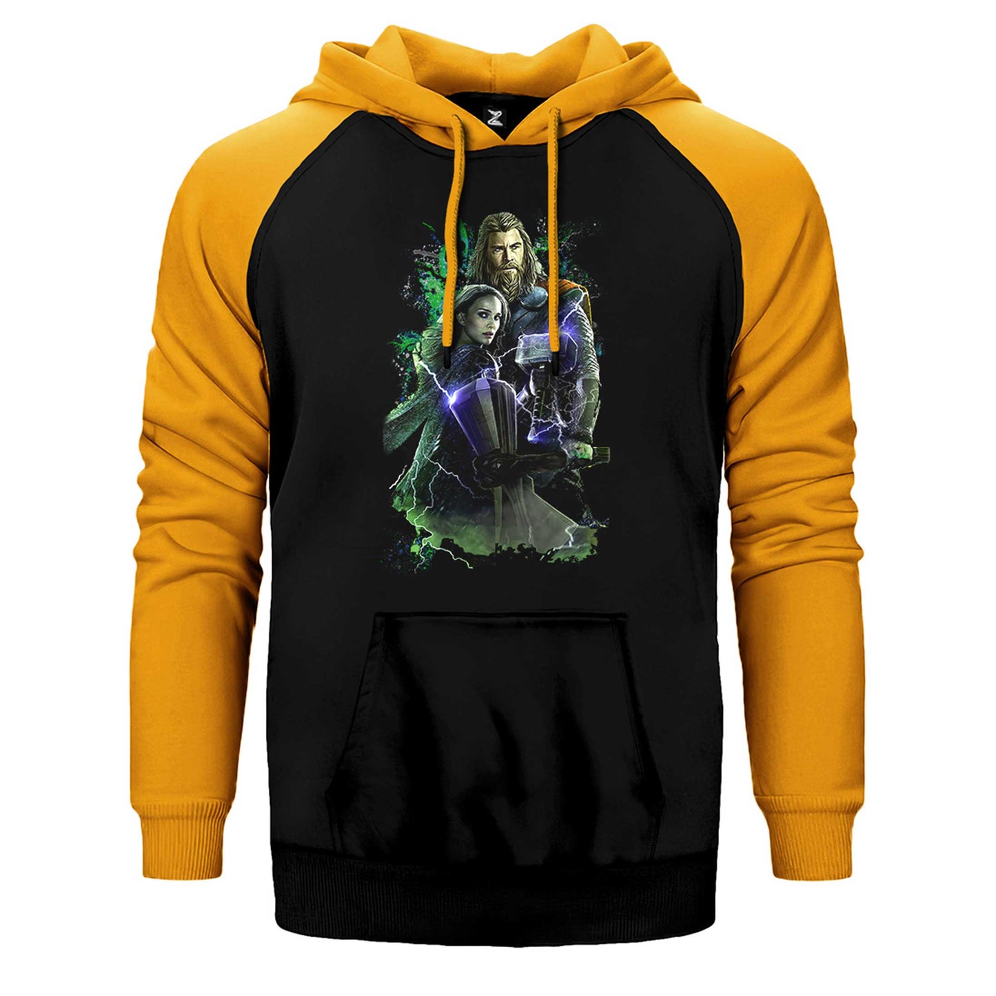Thor Stained Banner Çift Renk Reglan Kol Sweatshirt / Hoodie