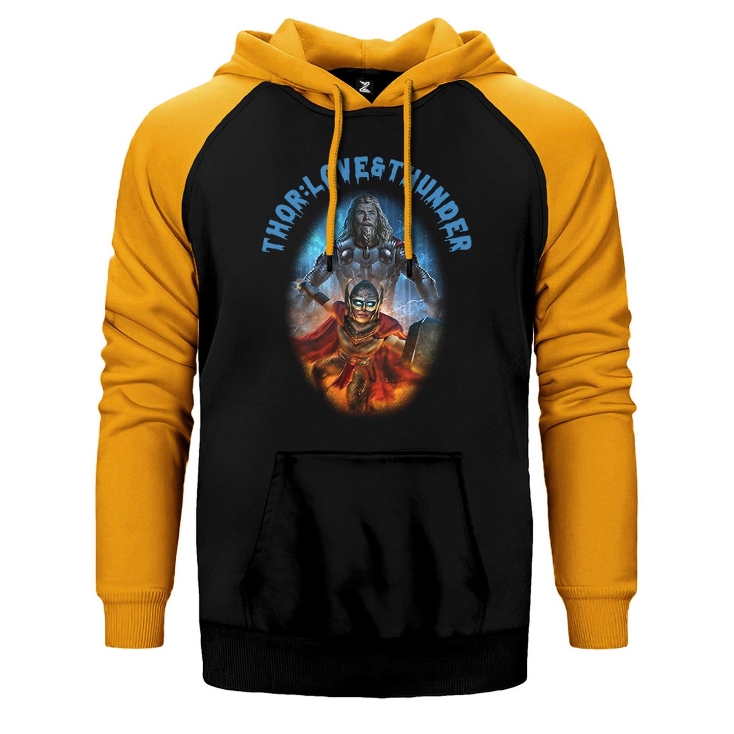 Thor Love And Thunder Jane Foster Banner Çift Renk Reglan Kol Sweatshirt / Hoodie
