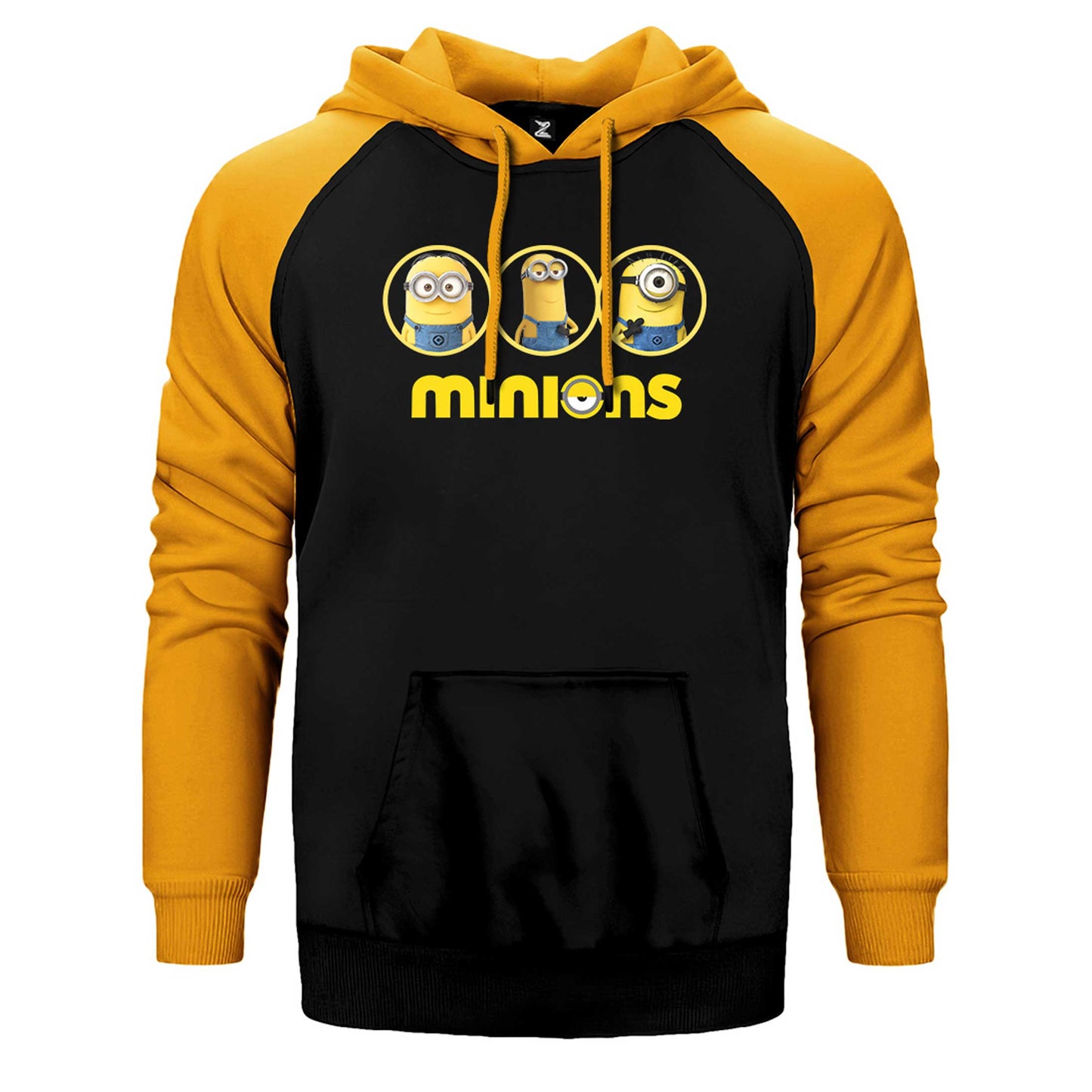 Minions Triple Character Çift Renk Reglan Kol Sweatshirt / Hoodie