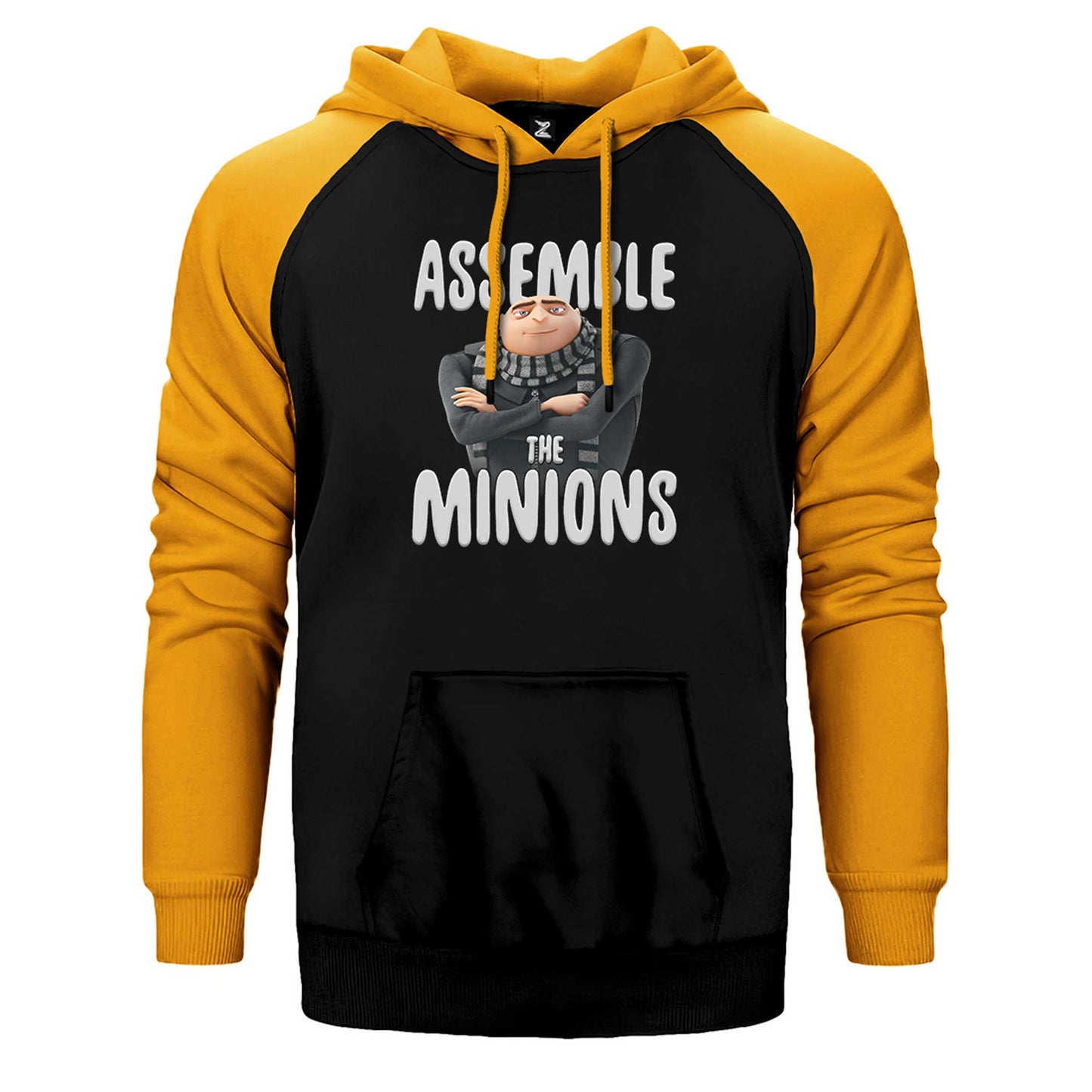 Minions Assemble The Minions Çift Renk Reglan Kol Sweatshirt / Hoodie