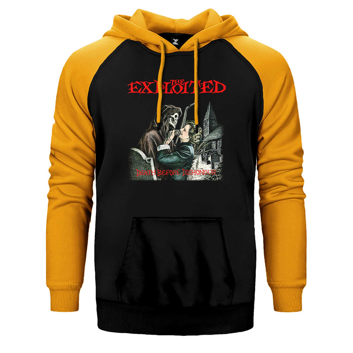 The Exploited Death Before Dishonour Çift Renk Reglan Kol Sweatshirt / Hoodie
