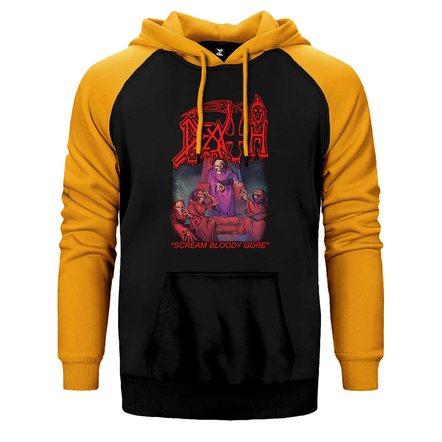 Death Scream Bloody Gore Çift Renk Reglan Kol Sweatshirt / Hoodie