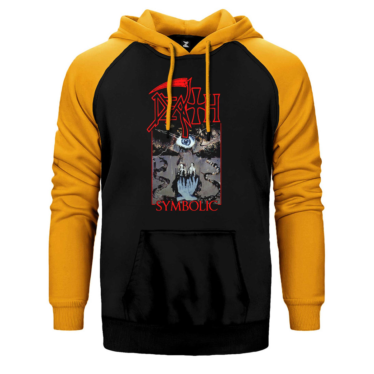 Death Symbolic Çift Renk Reglan Kol Sweatshirt / Hoodie