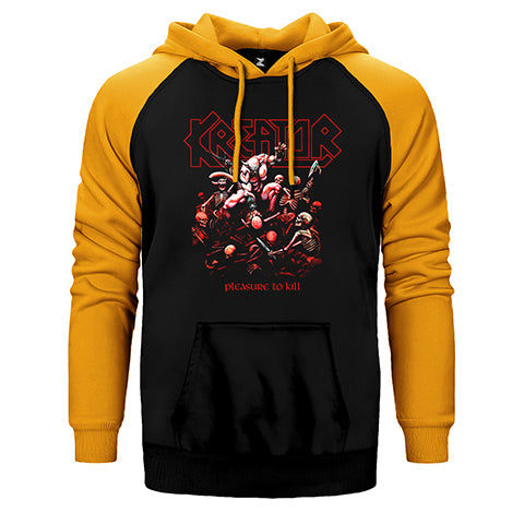 Kreator Pleasure to Kill Çift Renk Reglan Kol Sweatshirt / Hoodie