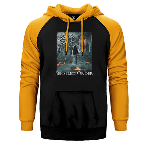 Signs Of The Swarm Senseless Order Çift Renk Reglan Kol Sweatshirt / Hoodie