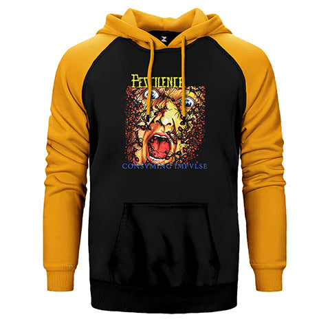 Pestilence Consuming İmpulse Çift Renk Reglan Kol Sweatshirt / Hoodie