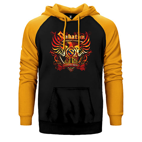 Sabaton Coat of Arms Çift Renk Reglan Kol Sweatshirt / Hoodie