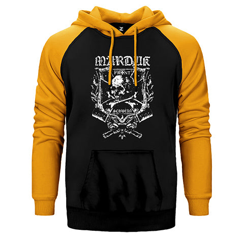 Marduk Front Çift Renk Reglan Kol Sweatshirt / Hoodie