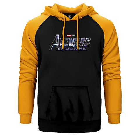 Avengers End Game Logo 2 Çift Renk Reglan Kol Sweatshirt / Hoodie