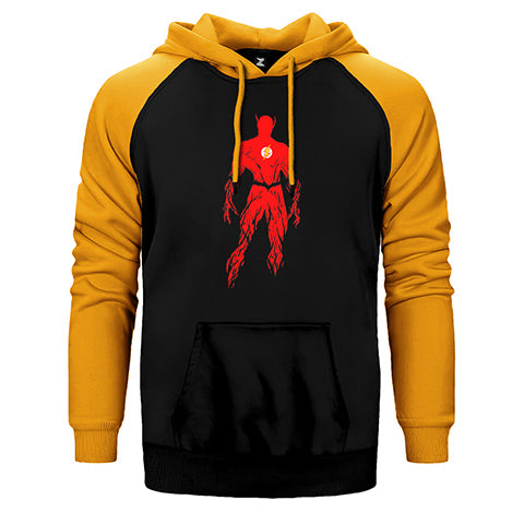 Flash Grunge Çift Renk Reglan Kol Sweatshirt / Hoodie
