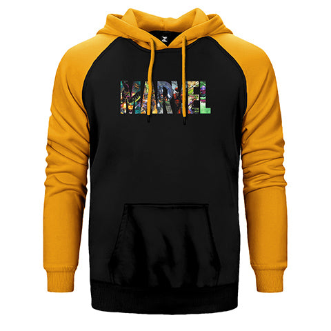 Marvel Heroes in Post Çift Renk Reglan Kol Sweatshirt / Hoodie