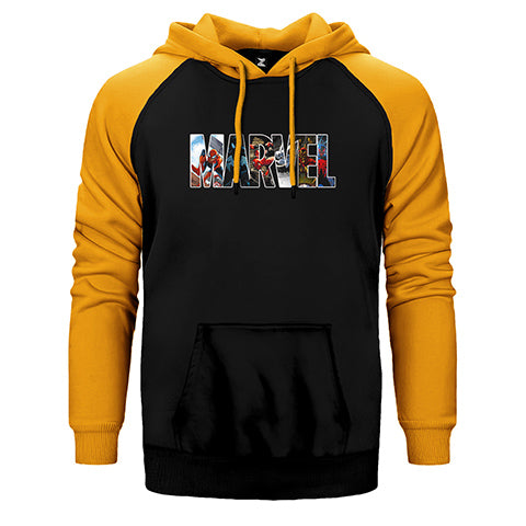 Marvel Spiderman in Post Çift Renk Reglan Kol Sweatshirt / Hoodie