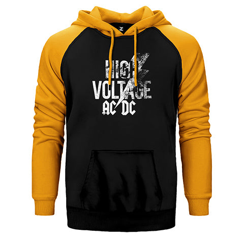 Ac Dc High Voltage Çift Renk Reglan Kol Sweatshirt / Hoodie
