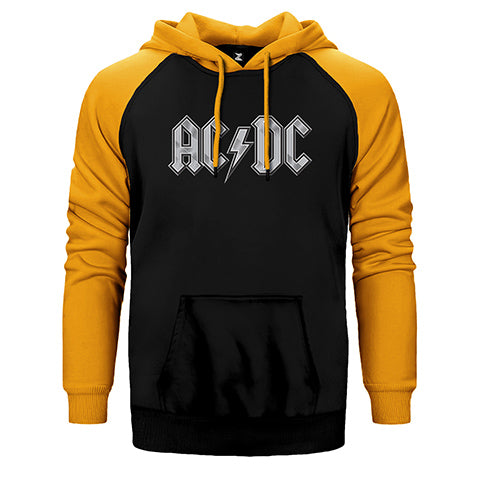 Ac Dc Logo Classic Çift Renk Reglan Kol Sweatshirt / Hoodie