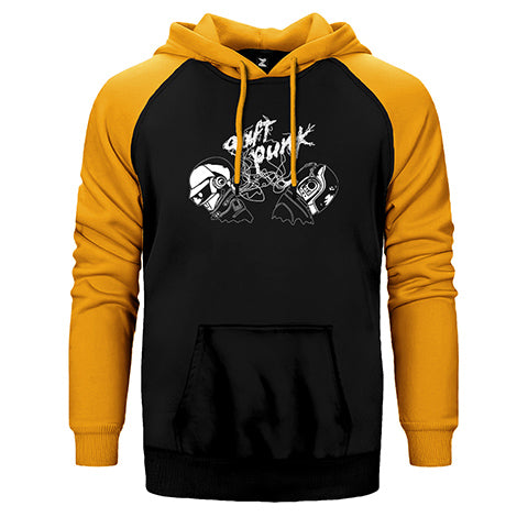 Daft Punk Ropes Çift Renk Reglan Kol Sweatshirt / Hoodie
