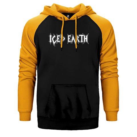 Iced Earth Logo Çift Renk Reglan Kol Sweatshirt / Hoodie