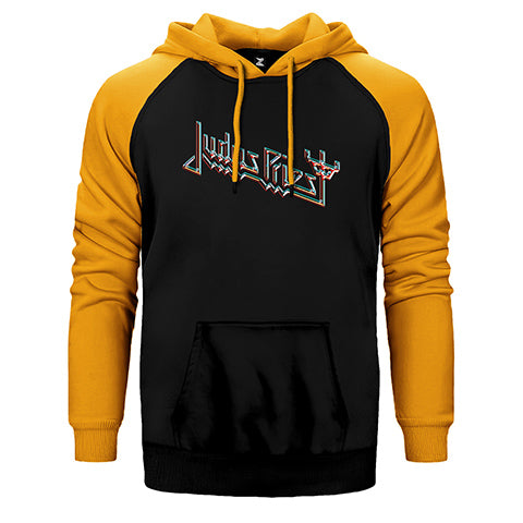 Judas Priest Logo 2 Çift Renk Reglan Kol Sweatshirt / Hoodie