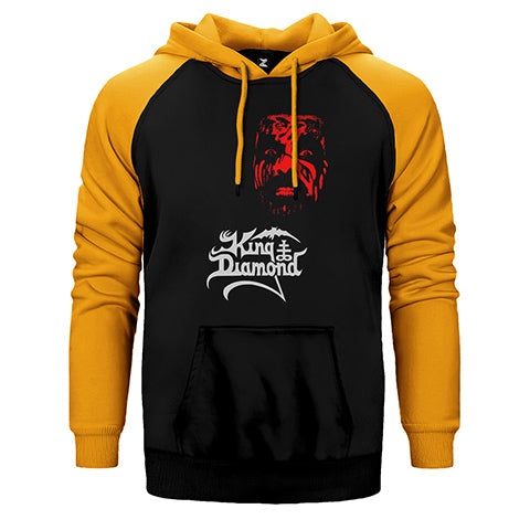 King Diamond Head Çift Renk Reglan Kol Sweatshirt / Hoodie