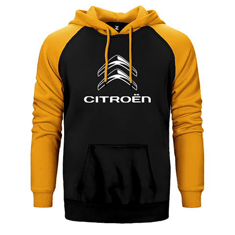 Citroen Logo 2 Çift Renk Reglan Kol Sweatshirt / Hoodie