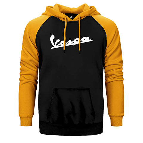 Vespa Logo 3 Çift Renk Reglan Kol Sweatshirt / Hoodie