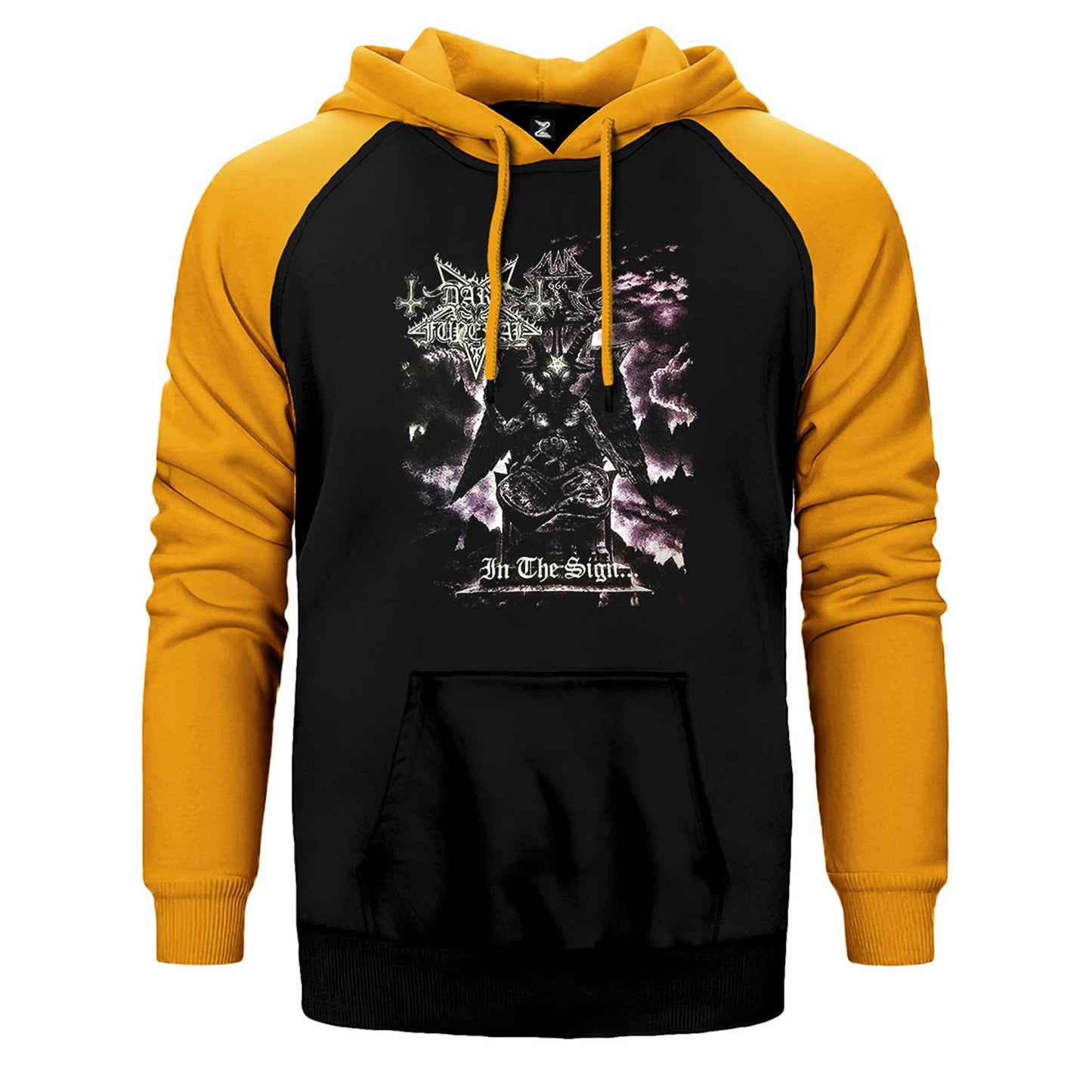 Dark Funeral İn The Sign Çift Renk Reglan Kol Sweatshirt / Hoodie