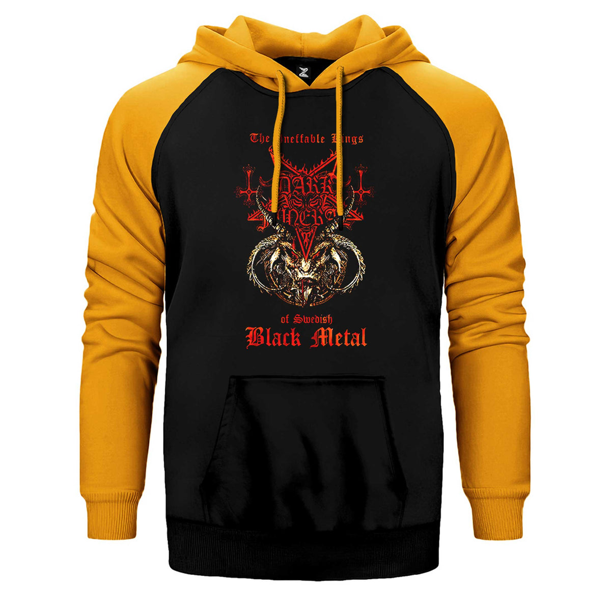 Dark Funeral King Çift Renk Reglan Kol Sweatshirt / Hoodie
