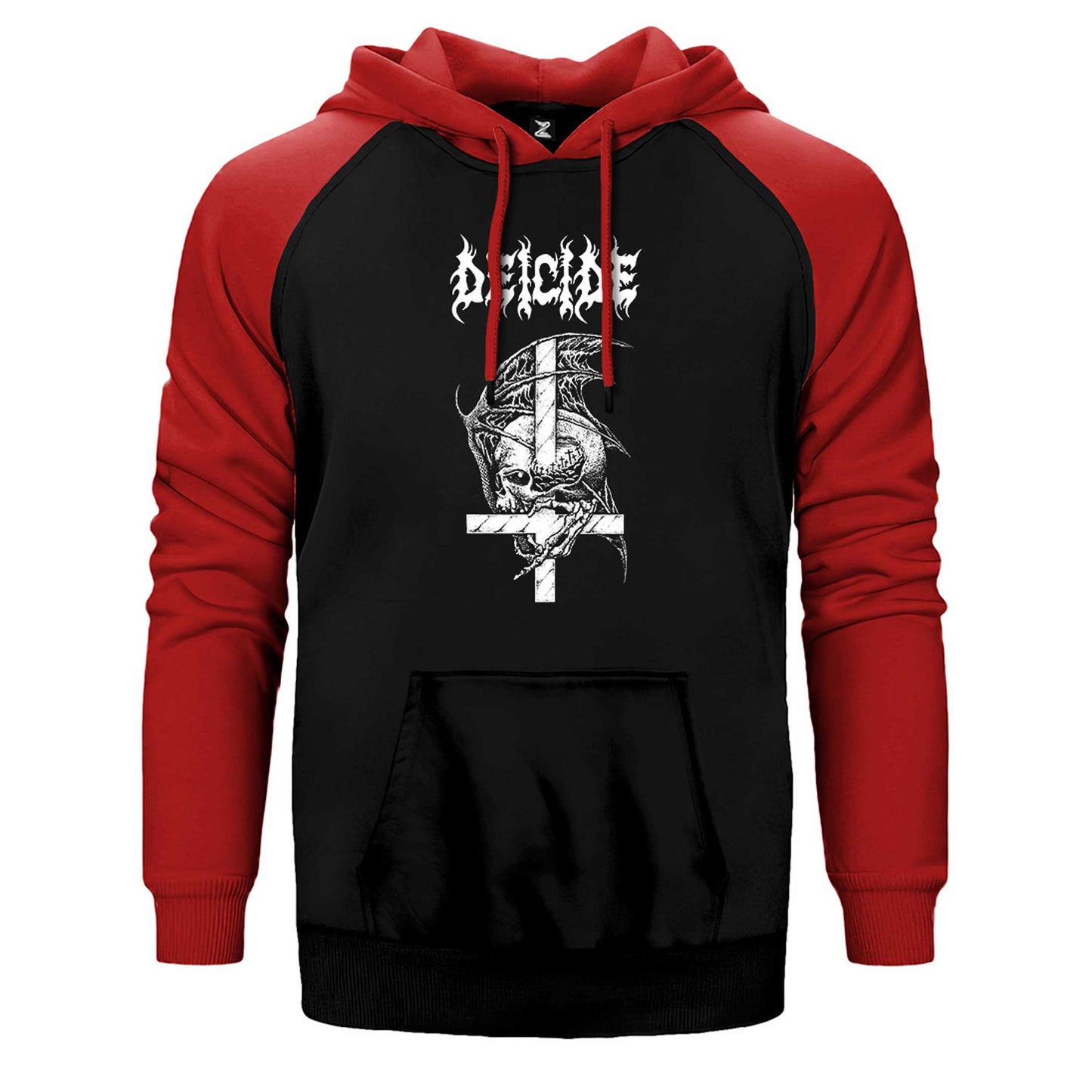 Deicide Design Çift Renk Reglan Kol Sweatshirt / Hoodie