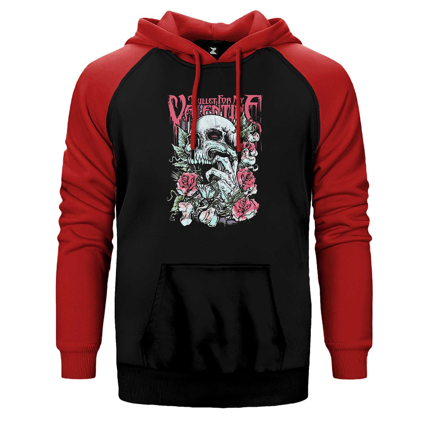 Bullet for My Valentine Skull Roses Çift Renk Reglan Kol Sweatshirt / Hoodie