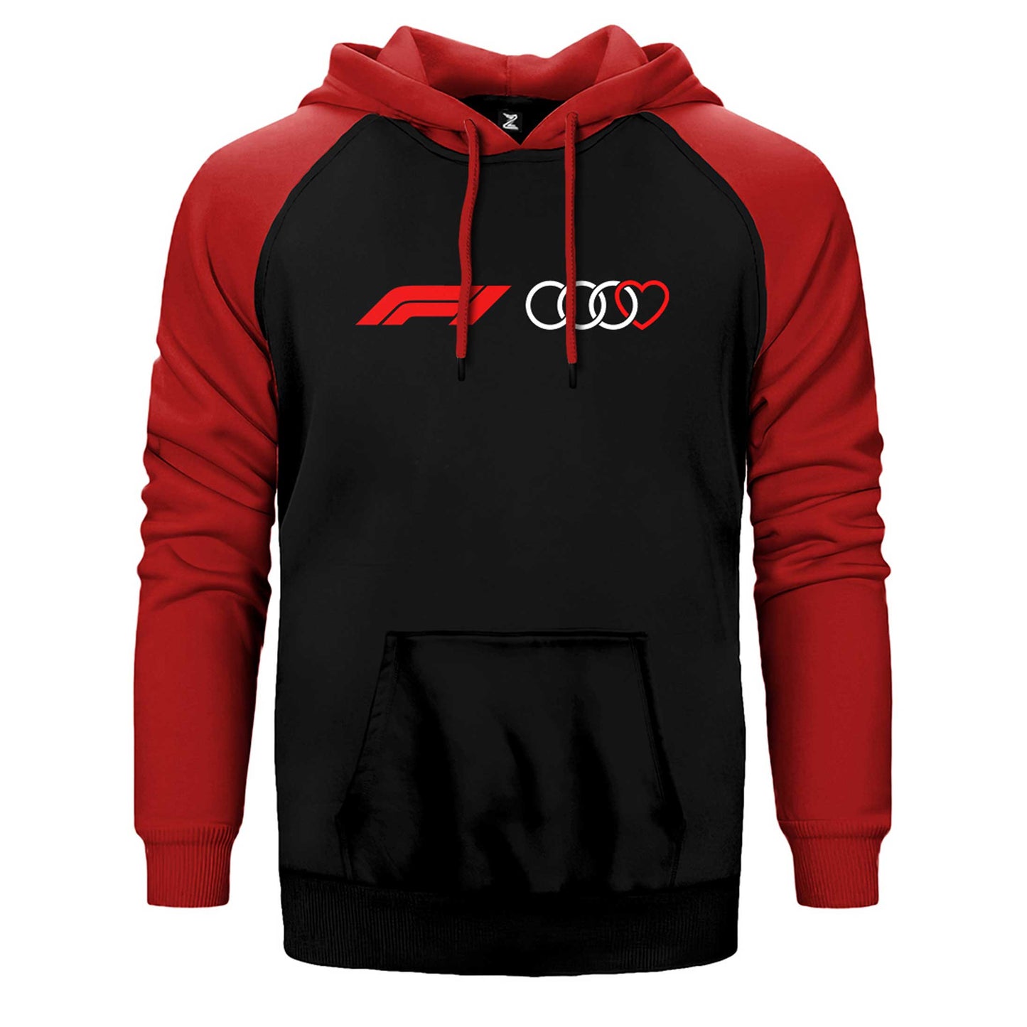 F1 Audi Love Çift Renk Reglan Kol Sweatshirt / Hoodie