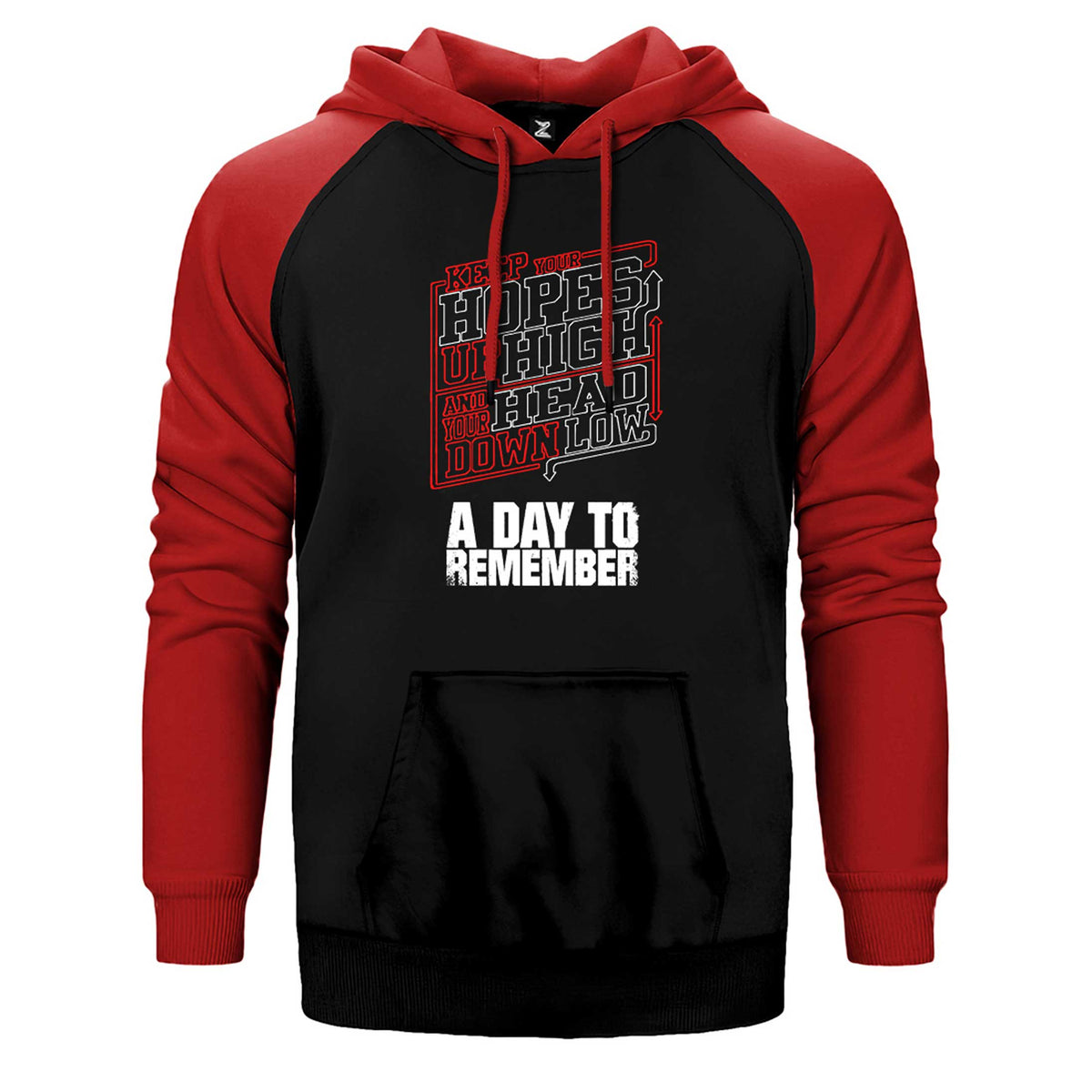 A Day Remember Keep Your Çift Renk Reglan Kol Sweatshirt / Hoodie