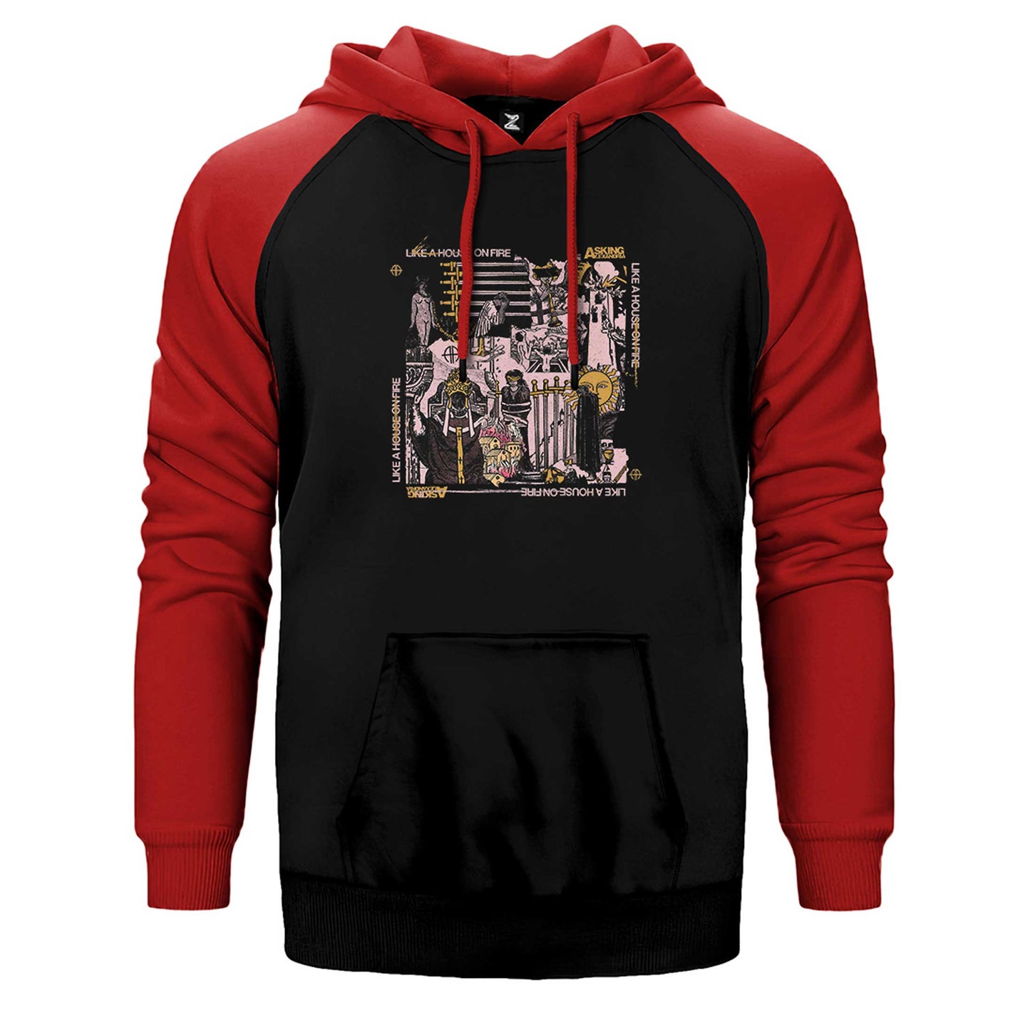 Asking Alexandria Alone İn A Room Çift Renk Reglan Kol Sweatshirt / Hoodie