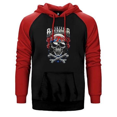 Asking Alexandria Skull Çift Renk Reglan Kol Sweatshirt / Hoodie