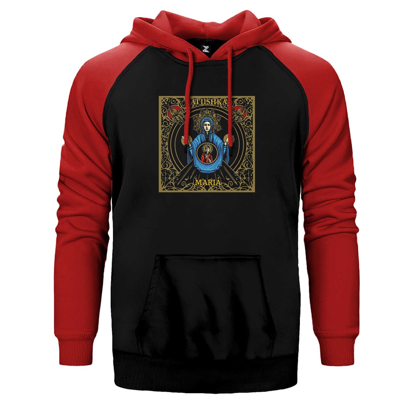 Batushka Raskol Design Çift Renk Reglan Kol Sweatshirt / Hoodie