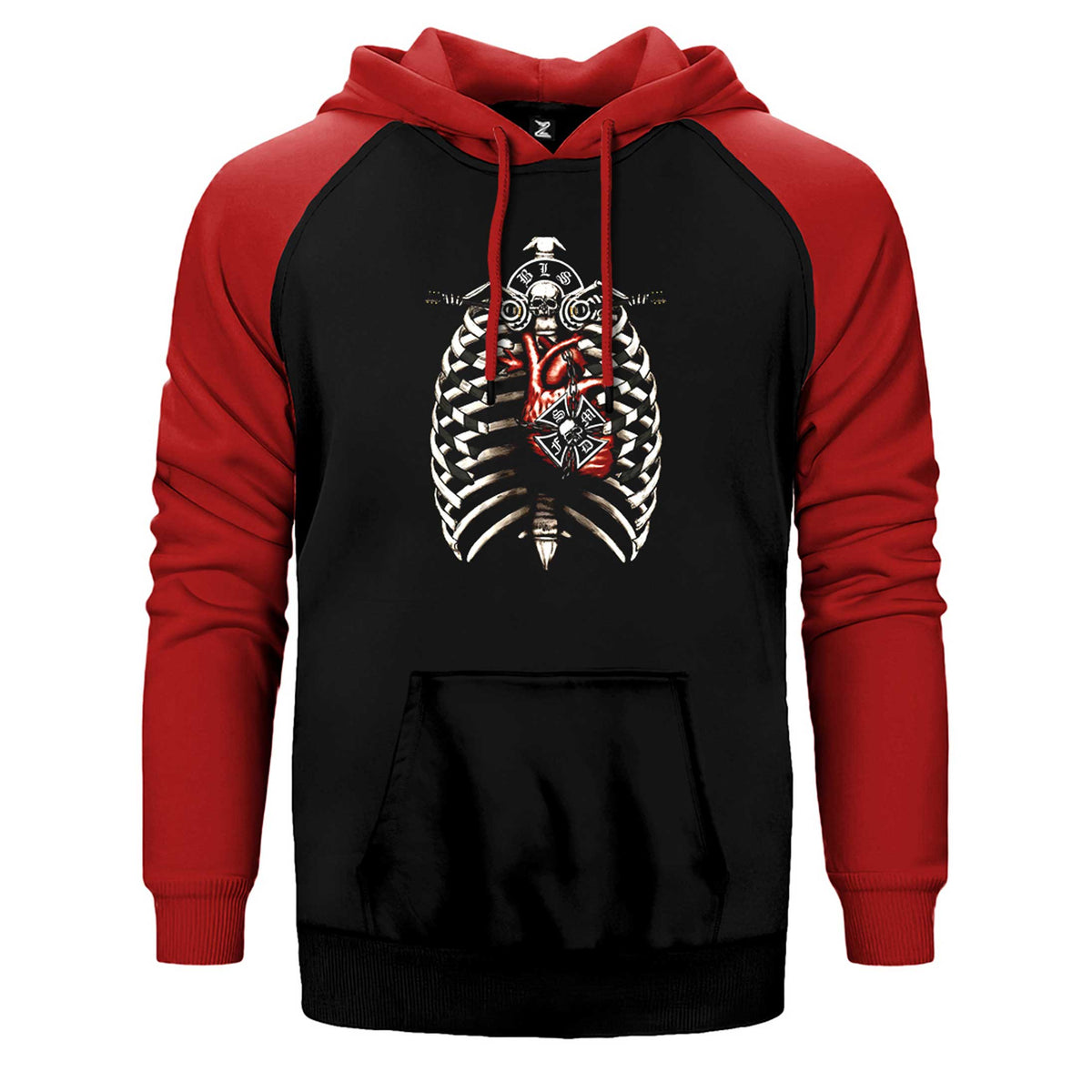 Black Label Es 106 Çift Renk Reglan Kol Sweatshirt / Hoodie